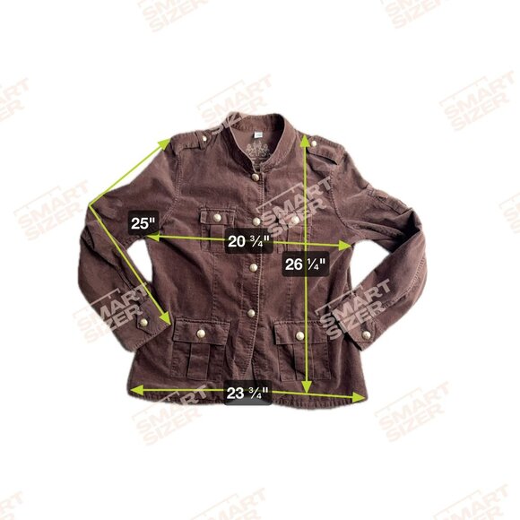 Vintage Izod Womens Military Utility Jacket XL Cotton Brown Button Flap Pockets - Picture 2 of 8